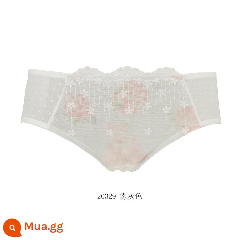 [59.3 nhân dân tệ 4 cái] Quần lót cotton mềm mại và thoải mái của Gorell dành cho nữ, quần boxer lưng giữa bằng cotton nguyên chất BWP22339 - màu xám sương mù 20329