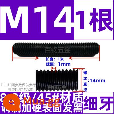 Thanh vít cường độ cao 8,8/10,9/12,9 thanh ren đầy đủ lớp ren vít đầy ren M6M8M10-M64 - Răng mịn M14*1 răng*1 mét