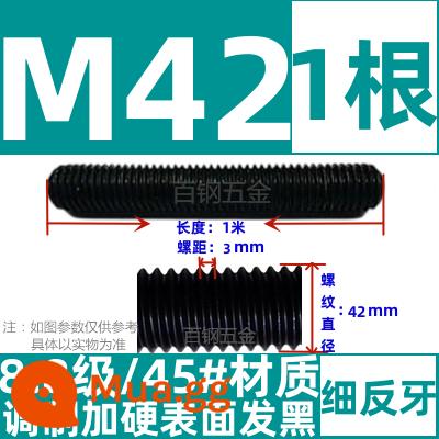 Thanh vít cường độ cao 8,8/10,9/12,9 thanh ren đầy đủ lớp ren vít đầy ren M6M8M10-M64 - Ren ngược mỏng M42*3 ren*1 mét