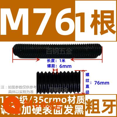 Thanh vít cường độ cao 8,8/10,9/12,9 thanh ren đầy đủ lớp ren vít đầy ren M6M8M10-M64 - Cấp 12,9 M76*1 mét