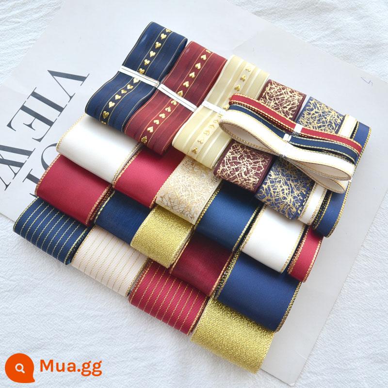 Người mới tự làm phụ kiện tóc nguyên liệu gói handmade ruy băng bộ tự chế nơ kẹp tóc kẹp tóc tóc vòng trang sức trọn gói - Ruy băng phong cách Anh màu xám đen 1 bộ 28