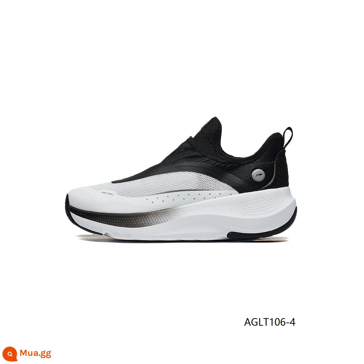 Li Ning Giày Thường Nam 2023 Mới SOFT GO Phản Quang Xu Hướng Cổ Điển Giày Sneaker Lưới Nữ Slip On - Tiêu chuẩn Trắng/Đen-Nữ