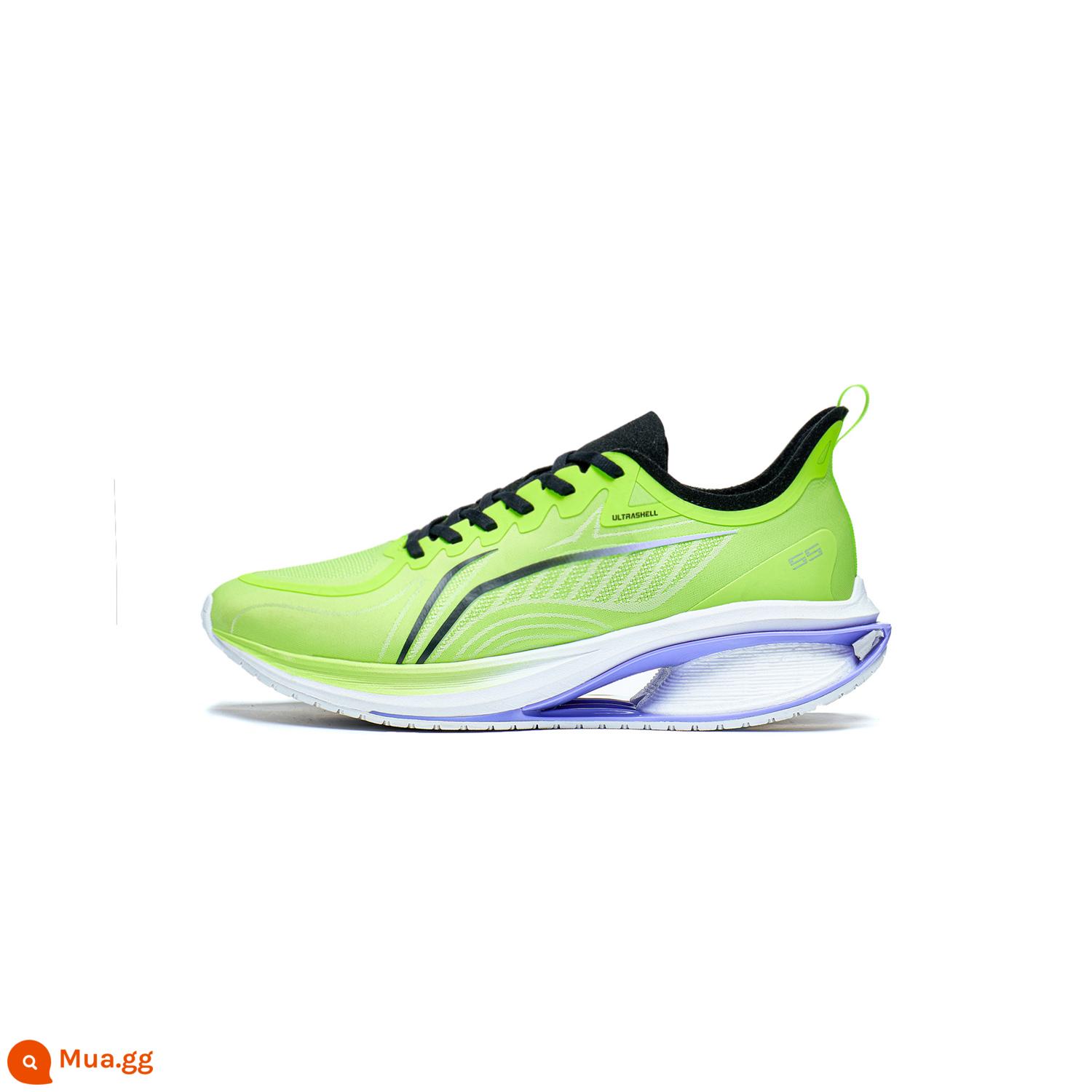 Li Ning Wu Shi 5S 3.0 | Giày chạy bộ cho nam, giày chạy bộ chống sốc thoáng khí, giày thể thao đế mềm chống sốc nhẹ cho nam - huỳnh quang màu xanh vani