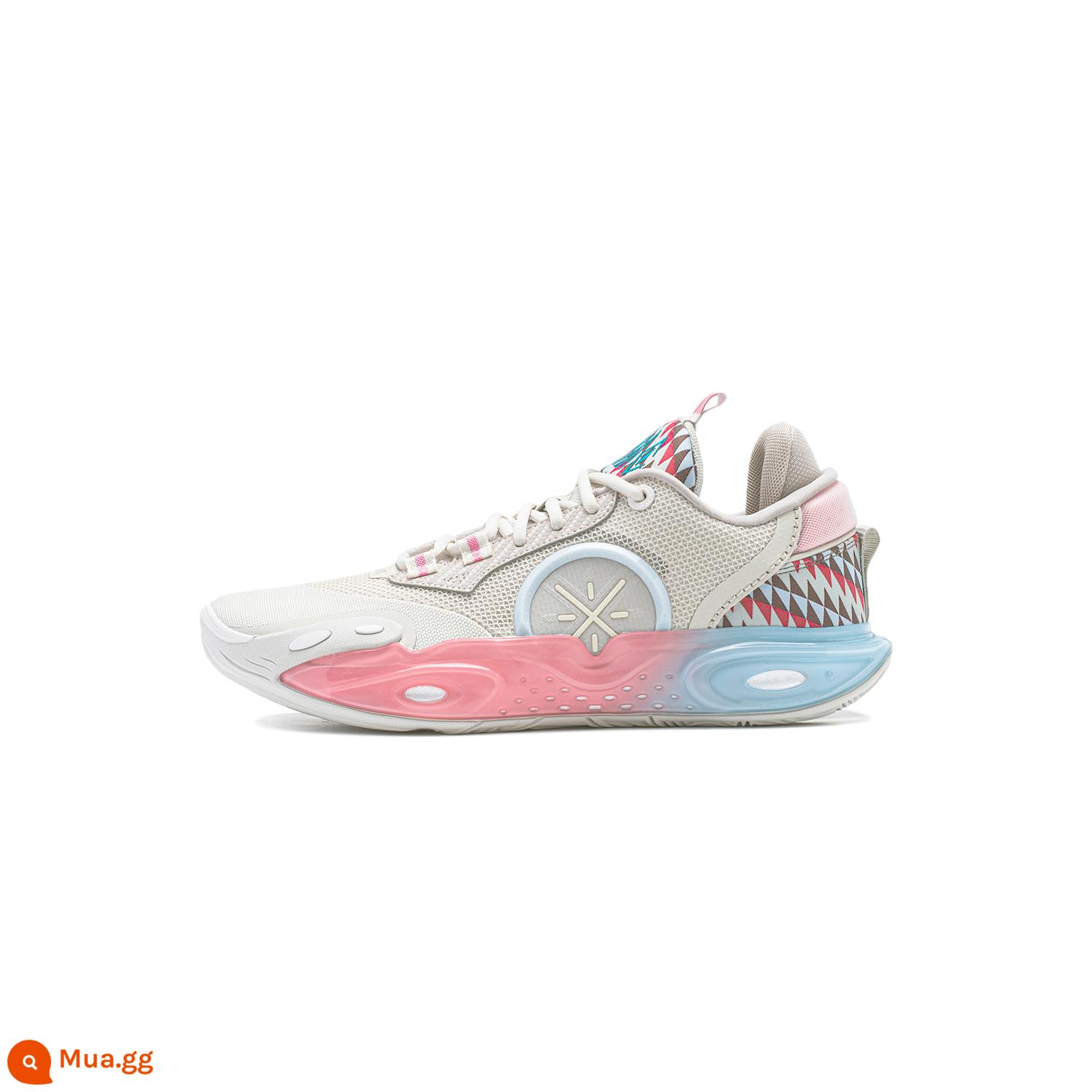 Li-Ning Wade City 12 | Giày bóng rổ ALLCITY12 Giày nam cổ thấp Giày thể thao bền nhẹ, độ đàn hồi cao - ánh trăng xám