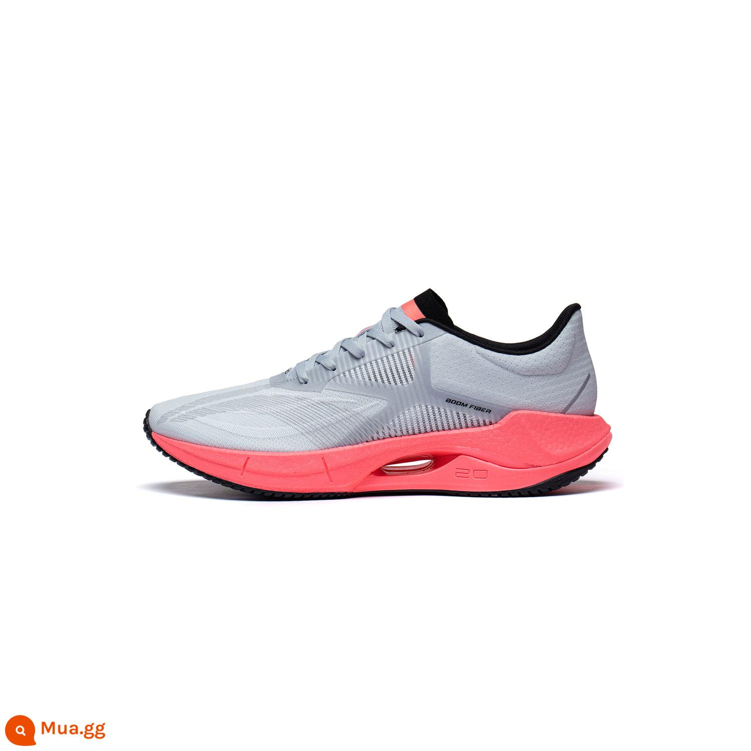 Li Ning Super Light 20 |Giày chạy bộ Giày lưới thoáng khí Giảm sốc Giày chạy bộ chuyên nghiệp Đế mềm Giày thể thao nam dành cho nam - bình minh màu xám