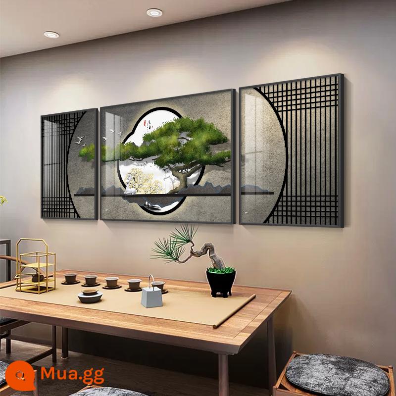 Hoan nghênh Songxin phong cách Trung Quốc phòng khách tranh trang trí bộ ba Zen phòng trà sofa nền tranh treo tường nghiên cứu phong cảnh tranh treo - Chào mừng cây thông B