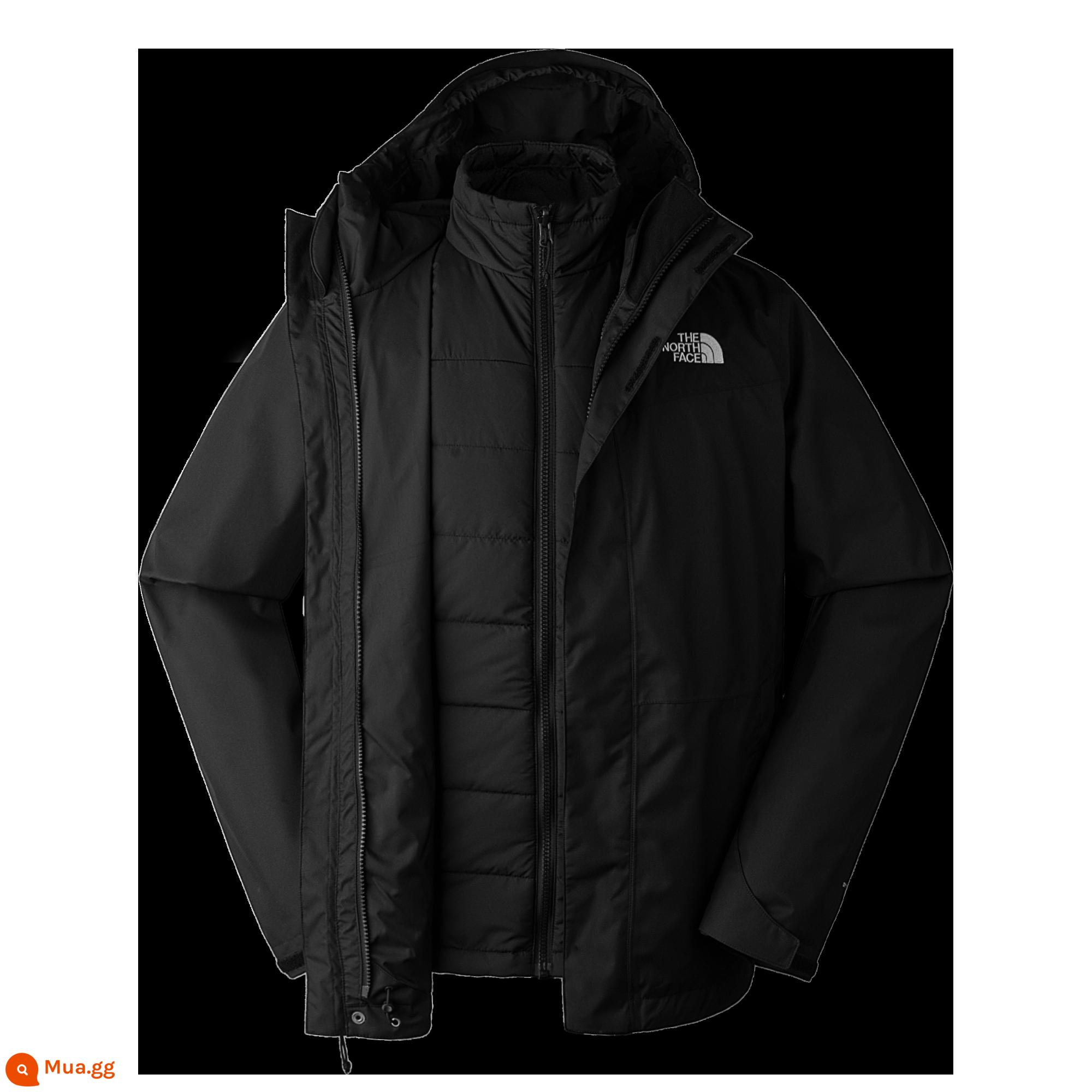 Áo khoác ba trong một TheNorthFace cổ điển dành cho nam, lót sợi nhiệt, chống thấm nước | 88RM - JK3/đen