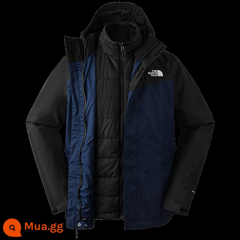 Áo khoác ba trong một TheNorthFace cổ điển dành cho nam, lót sợi nhiệt, chống thấm nước | 88RM - 8K2/xanh