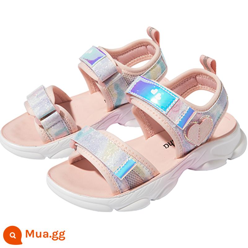 Giày trẻ em Disha giày sandal bé gái thể thao mùa hè công chúa lớn cho trẻ em đế mềm giày mới mùa hè bé gái giày trẻ em - Hồng 702