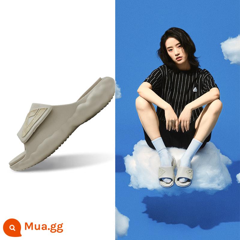 Peak State Extreme Cloud丨Dép nam mùa hè mới giày đi biển giày nam Xăng đan thể thao bóng rổ Velcro nữ - [Mẫu nữ] Màu vàng ngà