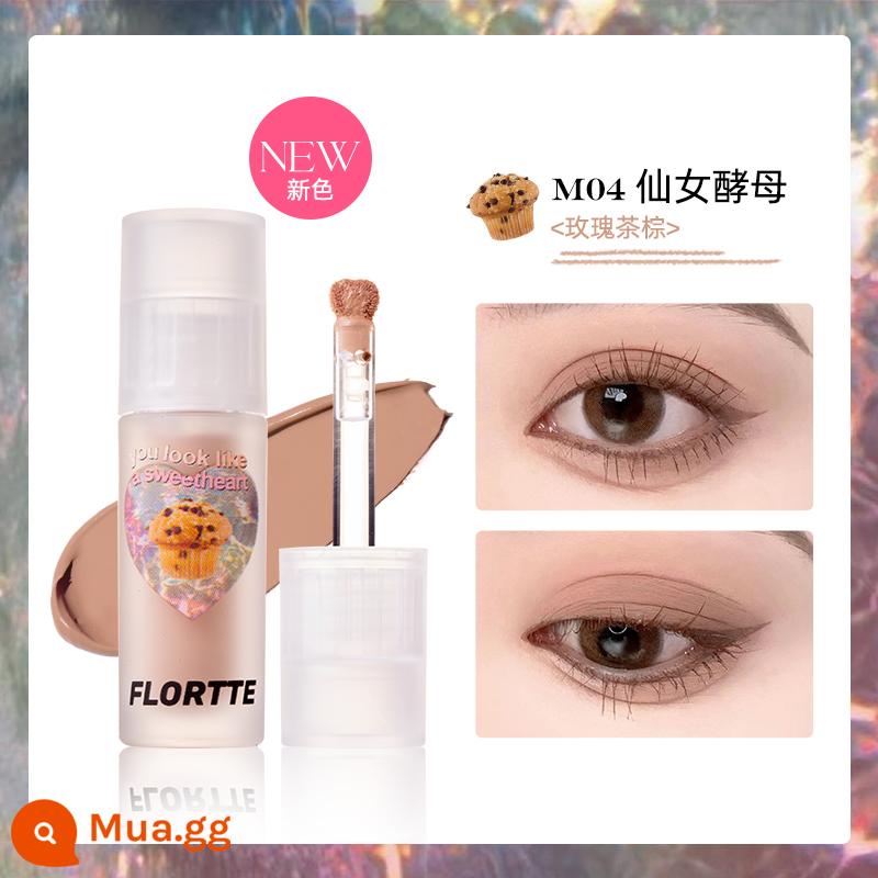 FLORTTE Hoa Loria Tắc Kè Hoa Phấn Mắt Dạng Lỏng Nổ Nằm Tằm Độ Bóng Cao Kim Sa Lấp Lánh Rơi Leah Súp Lơ Gấu - M04#Trà Tiên Men Hoa Hồng Nâu