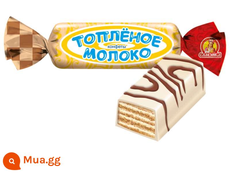 Sữa chua nhập khẩu Nga wafer sữa tươi sô cô la vị hạt dẻ Kẹo Slavic snack giải trí kẹo hạnh phúc 500g - Bánh xốp sữa tươi 500g [nguồn sữa nhập khẩu]