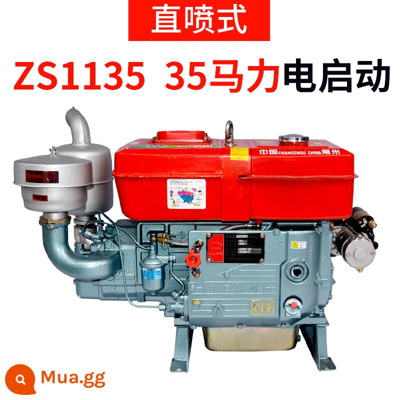 Động cơ diesel xi-lanh đơn Thường Châu 1115 động cơ nhỏ làm mát bằng nước 15 18 20 mã lực máy kéo nông nghiệp - Khởi động điện ZS1135