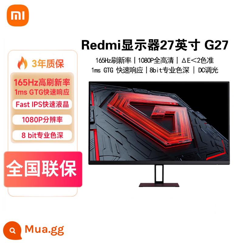 Màn hình Xiaomi Redmi 23.8/24.5/27 Redmi 2K Game 30 Màn hình LCD chơi game 165Hz bề mặt cong - Màn hình Redmi G27 27 inch 165Hz FastIPS 1080P