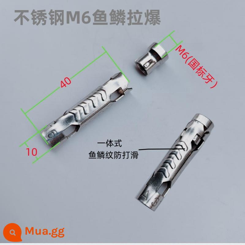 Bảng điều khiển tổ ong trần tích hợp phụ kiện tiêu chuẩn quốc gia vít thông qua vít răng M6M8 vảy cá kéo nổ đai ốc gioăng 38 nâng nhanh - 100pcs-M6*40 vảy cá inox 8g