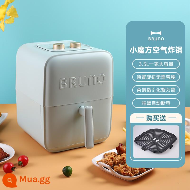 Nhật Bản BRUNO Nhỏ Khối Lập Phương Rubik Không Nồi Chiên Không Khí Gia Đình Mới Đa Chức Năng Không Khí Tự Động Nồi Chiên Điện Công Suất Lớn - Mint Green〖KZ03 Dung tích 3.5L〗 Hàng chính hãng hàng đầu, bạn sẽ được giảm giá 10% nếu mua hàng giả.