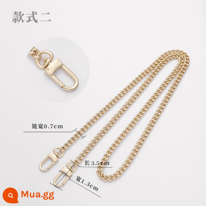 Khéo léo handmade hội thảo chuỗi chuyển đổi chuỗi đơn mua kim loại mở rộng chuỗi nách Messenger dây đeo vai phụ kiện túi thay thế - Kiểu 2 (60cm) Hiệu ứng nách thẳng vàng