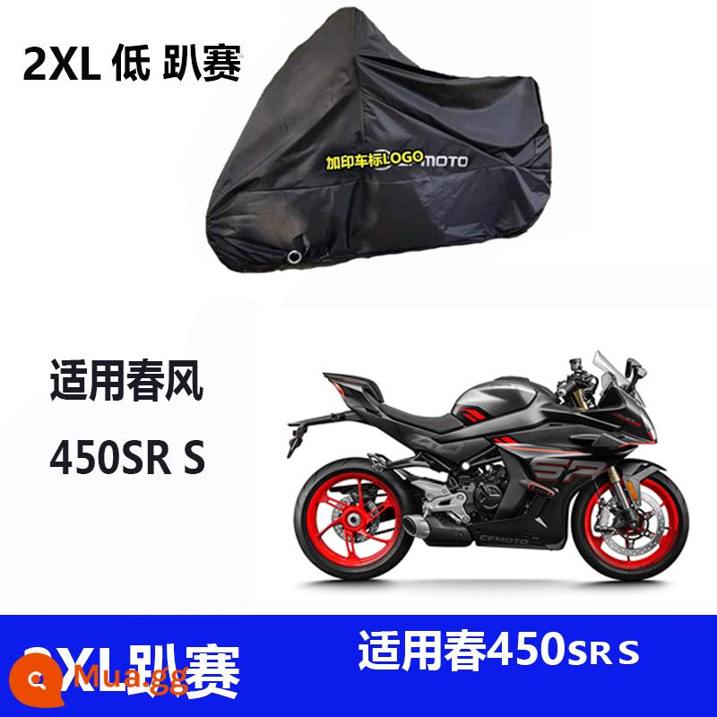 Thích hợp cho gió xuân 250sr che xe đầu máy che mưa 450sr che mưa chống nắng khỉ đầu chó 650gt150nk400 - Spring Breeze Đen 2XL Low 450SR S