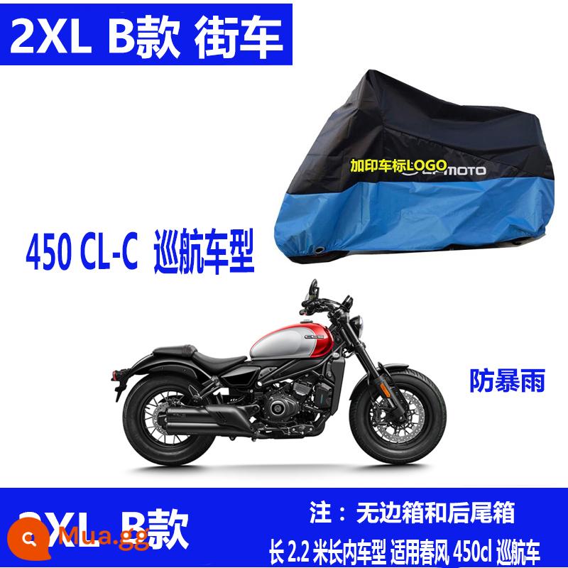 Thích hợp cho gió xuân 250sr che xe đầu máy che mưa 450sr che mưa chống nắng khỉ đầu chó 650gt150nk400 - Du thuyền Spring Breeze Blue 2XL B Model 450CL-C