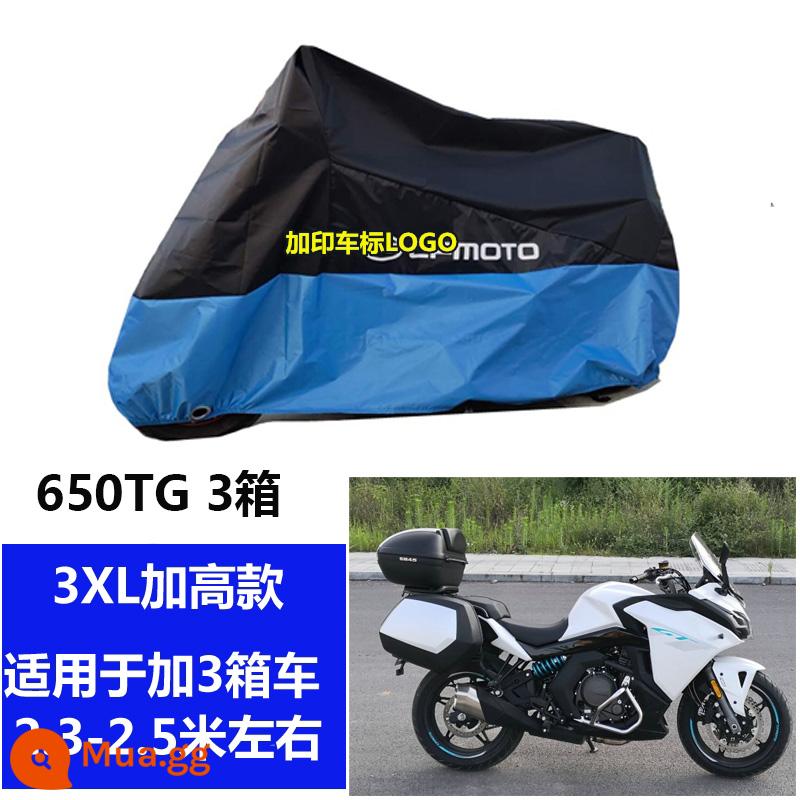 Thích hợp cho gió xuân 250sr che xe đầu máy che mưa 450sr che mưa chống nắng khỉ đầu chó 650gt150nk400 - Mẫu 3 hộp cao cấp Spring Breeze Đen Xanh 3XL