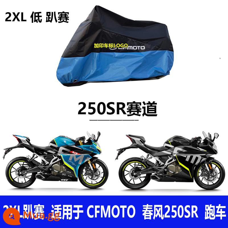 Thích hợp cho gió xuân 250sr che xe đầu máy che mưa 450sr che mưa chống nắng khỉ đầu chó 650gt150nk400 - Spring Breeze Đen Xanh 2XL Thấp 250SR my22