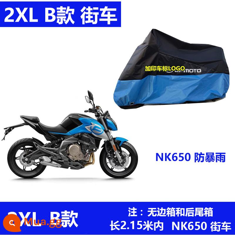 Thích hợp cho gió xuân 250sr che xe đầu máy che mưa 450sr che mưa chống nắng khỉ đầu chó 650gt150nk400 - Spring Breeze Đen Xanh 2XL Model B 650NK