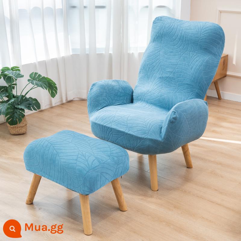 Ghế cho con bú đơn phụ nữ mang thai tựa lưng ghế cho con bú ban công ghế phòng chờ giải trí sofa lười phòng ngủ ngả ghế sofa nhỏ - Sofa màu be + đôn + vỏ rời màu xanh lá cây