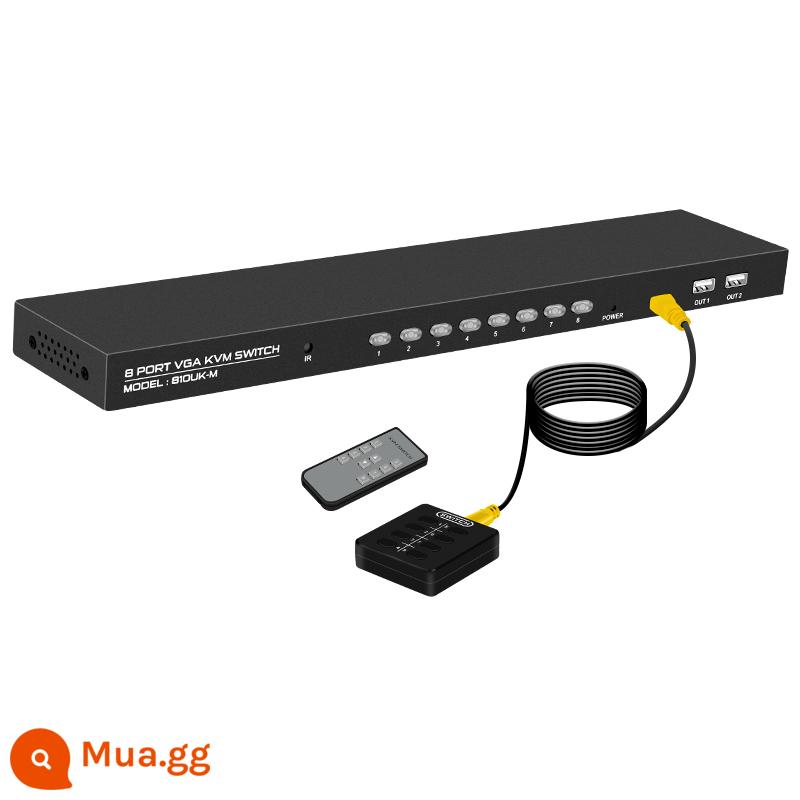 Tengfei Bộ chuyển đổi kvm 8 cổng màn hình vga giám sát màn hình đa máy tính Bàn phím chuột USB chia sẻ máy in Máy cắt màn hình tám trong một có thể được nối dây với điều khiển từ xa trên tủ - KVM switch VGA loại để bàn 8 cổng (cần mang theo cáp đầu treo đơn)