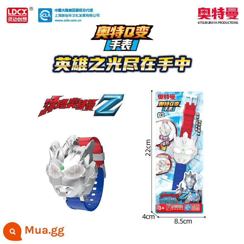 Sáng Tạo Thông Minh Ultraman Đồ Chơi Tiga Trẻ Em Âm Thanh Và Ánh Sáng Búp Bê Vòng Tay Trẻ Em Đồng Hồ Zeta Mẫu Dekai - [Zeta] Đồng hồ Q-changed-có thể xem giờ, có thể biến hình