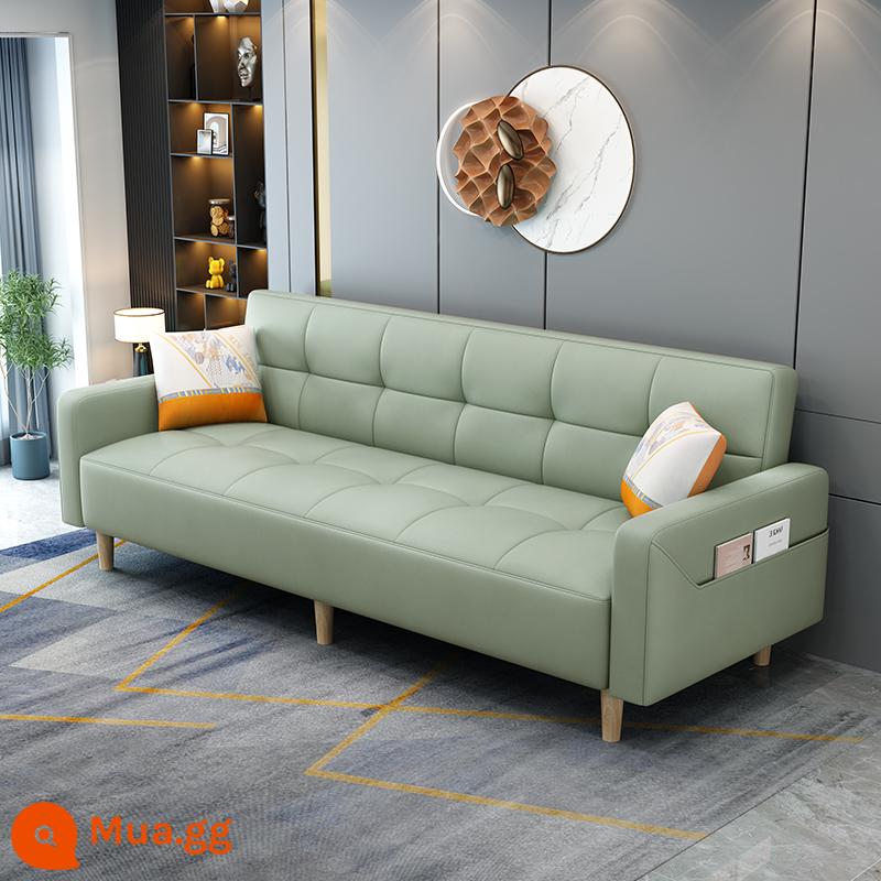 Sofa vải căn hộ nhỏ cho thuê phòng khách đơn giản công nghệ hiện đại vải sofa giường gấp đa năng công dụng kép - Vải kỹ thuật xanh đậu nhạt-14