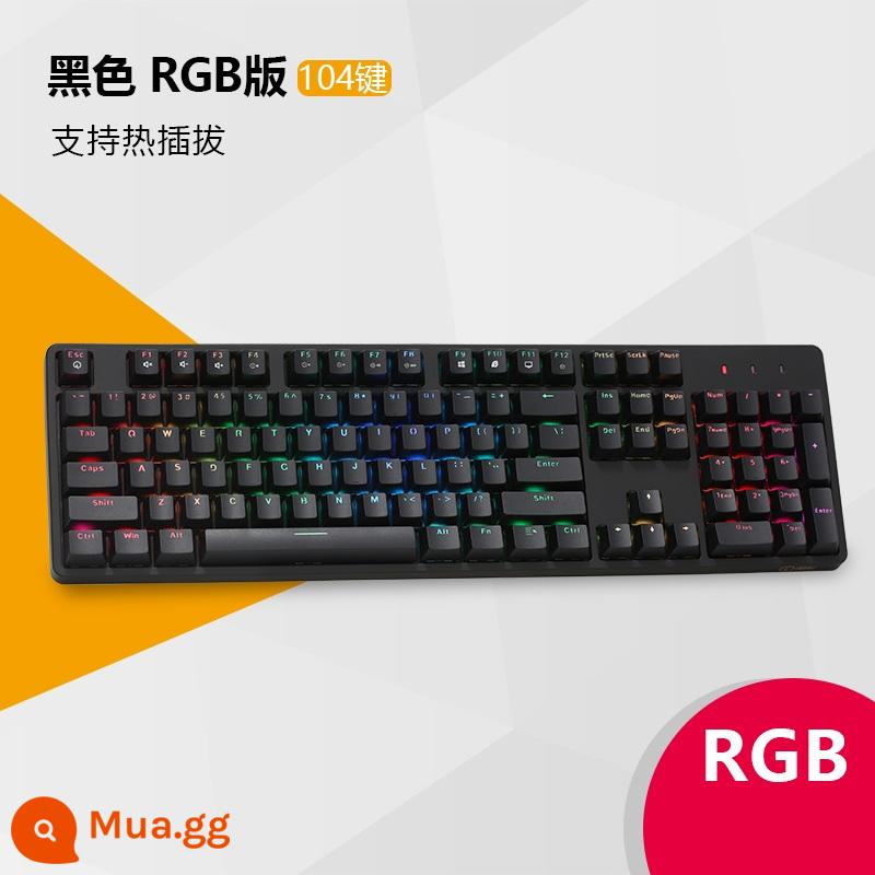 Ai Stone FE87/104 Trò chơi thể thao điện tử bàn phím cơ trục đỏ RGB phím tùy chỉnh có thể tráo đổi nóng văn phòng màu trắng - 104 nút RGB màu đen nhạt