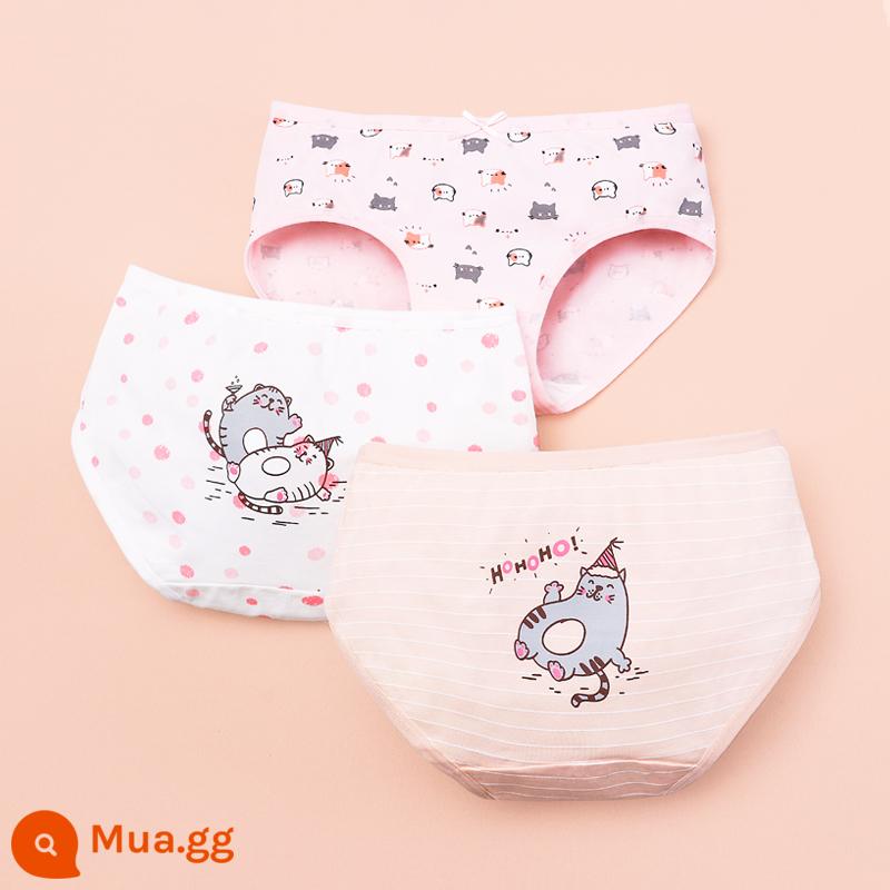 Quần đùi bé gái đậu đỏ quần đùi cotton nguyên chất không kẹp PP bé gái quần đùi tam giác kháng khuẩn cho bé gái trung và lớn - DK634 chấm bi hoạt hình (kiểu tam giác)