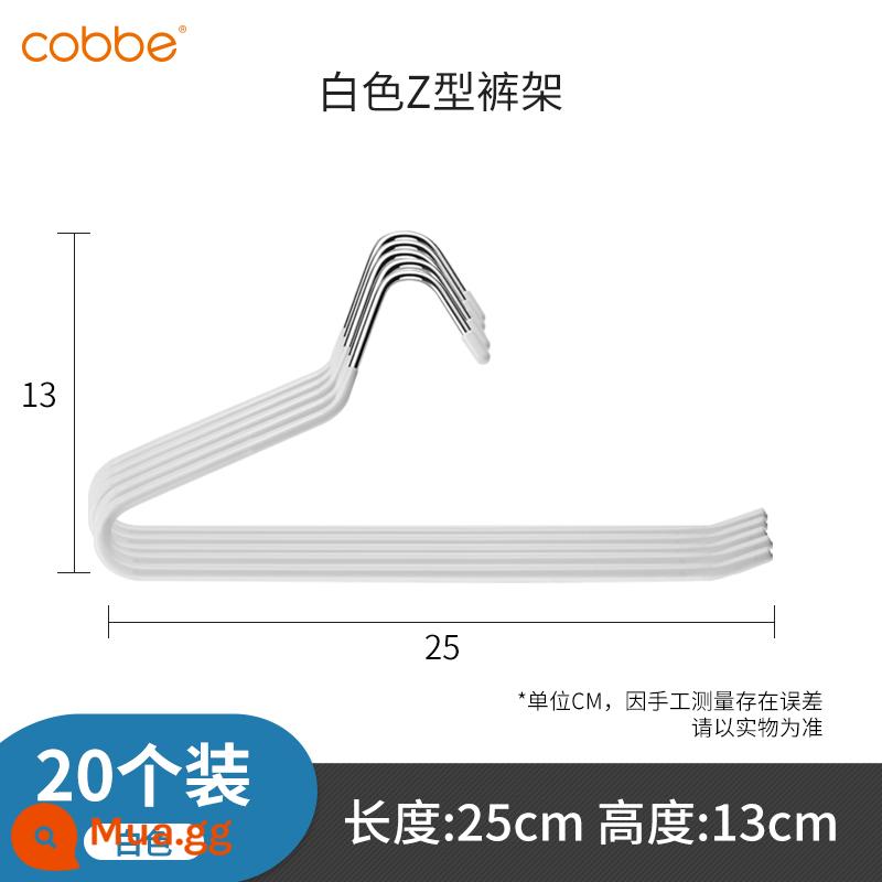 Giá treo quần Caber tủ quần áo tích hợp ngăn kéo hàng đầu có thể kéo ra Giá treo quần ray trượt lưu trữ hộ gia đình phụ kiện phần cứng treo quần - 25cm-Thiên Nga Trắng 20 miếng