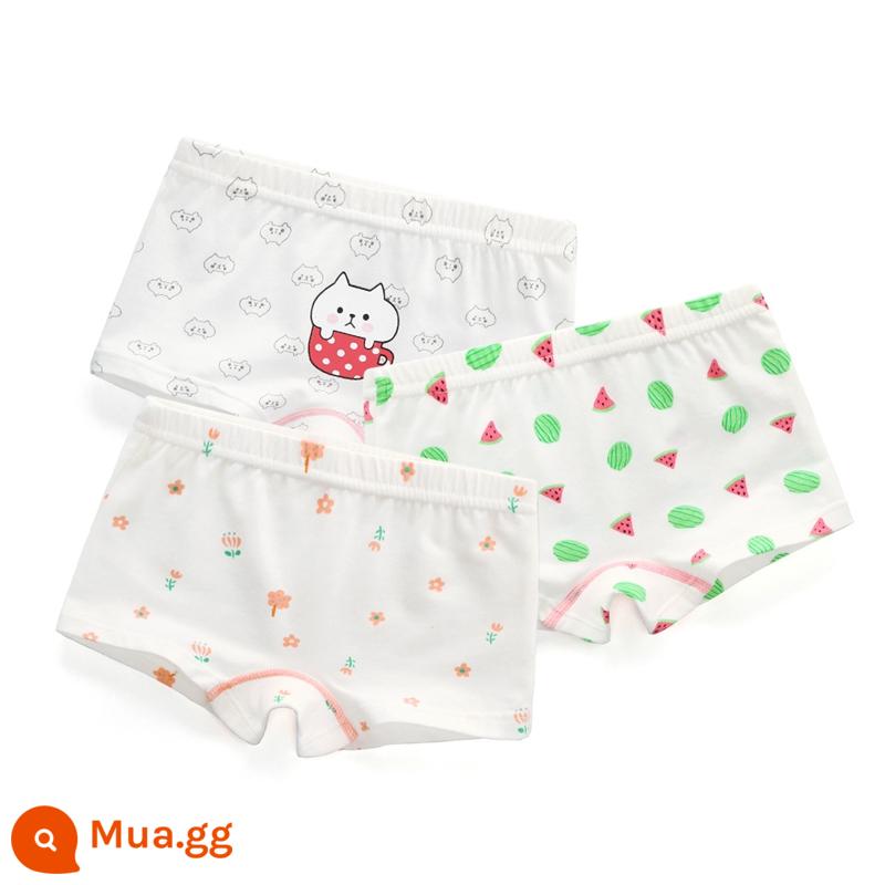 Quần lót trẻ em bé gái quần đùi cotton quần đùi bé gái quần đùi không kẹp pp quần lót trẻ em trung và lớn - 65625#Little Huahua+Cup Cat+Little Dưa Hấu