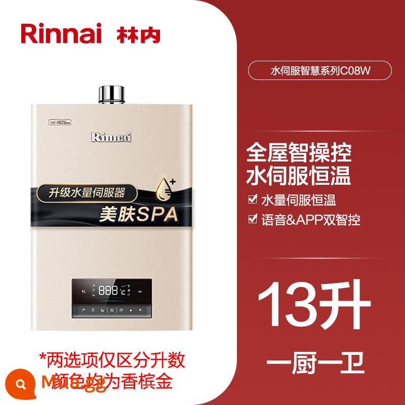 [Phong cách bùng nổ] Máy nước nóng khí gas servo nước Linnei gia đình bồn tắm thông minh khí nhiệt độ không đổi 13 lít 16 lít C08W - bạc 13 lít