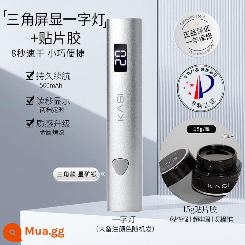 Đèn làm móng tay cầm tay KaSi mini nhỏ chạy bằng pin keo sơn móng tay đeo đèn nướng sơn móng tay đèn khô nhanh - Màn hình hiển thị đèn tam giác (màu tùy chọn) + keo dán chắc chắn