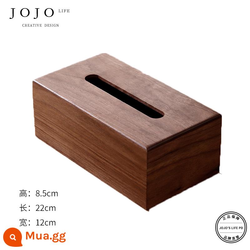 JOJO'S L. PD·Shaw·Tissue Box Bàn cà phê sáng tạo bằng gỗ màu đen Lưu trữ đồ trang trí Giấy vệ sinh có thể tháo rời Trung Quốc và Nhật Bản |Shango - [Sango] Quả óc chó (kiểu hình chữ nhật)