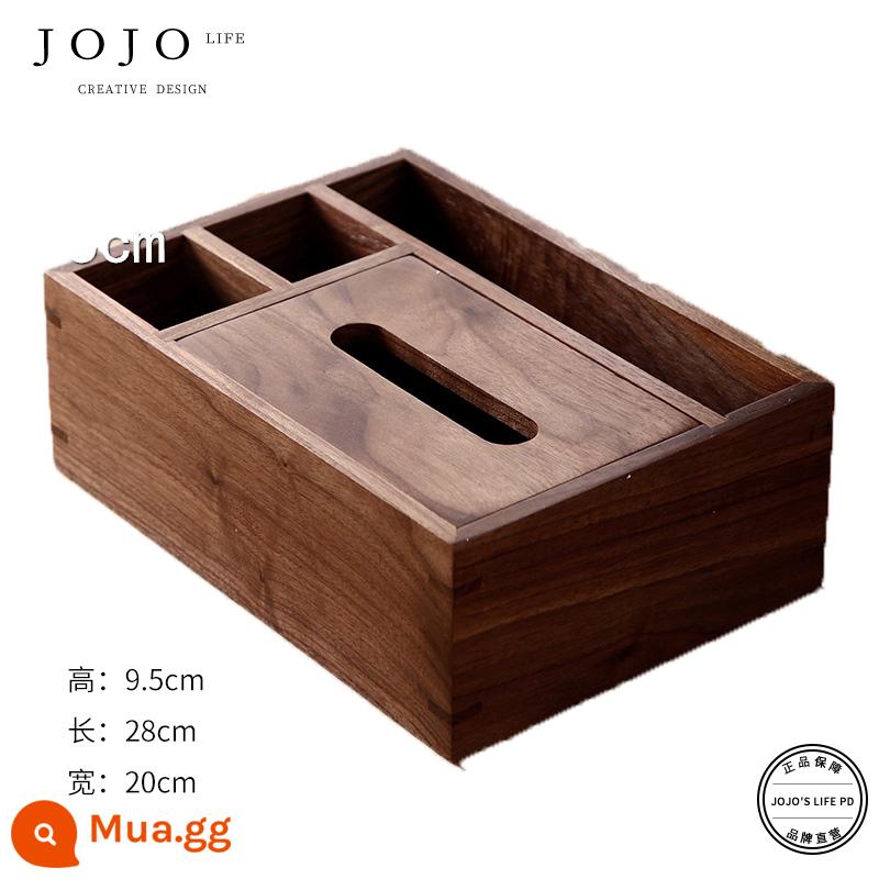 JOJO'S L. PD·Shaw·Tissue Box Bàn cà phê sáng tạo bằng gỗ màu đen Lưu trữ đồ trang trí Giấy vệ sinh có thể tháo rời Trung Quốc và Nhật Bản |Shango - [Sango] Mô hình chức năng