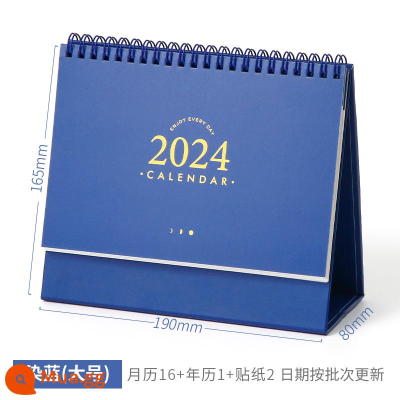 Kế hoạch lịch để bàn lịch 2023 trang trí mới notepad lịch đếm ngược để bàn sổ kế hoạch lịch sáng tạo - Size lớn màu xanh [kèm 1 lịch + 2 nhãn dán]