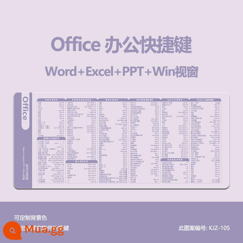 Văn phòng WPS văn phòng công thức hàm Excel siêu lớn Bàn di chuột PS CAD Word Phím tắt PPT Daquan - Phím tắt văn phòng KJZ-105