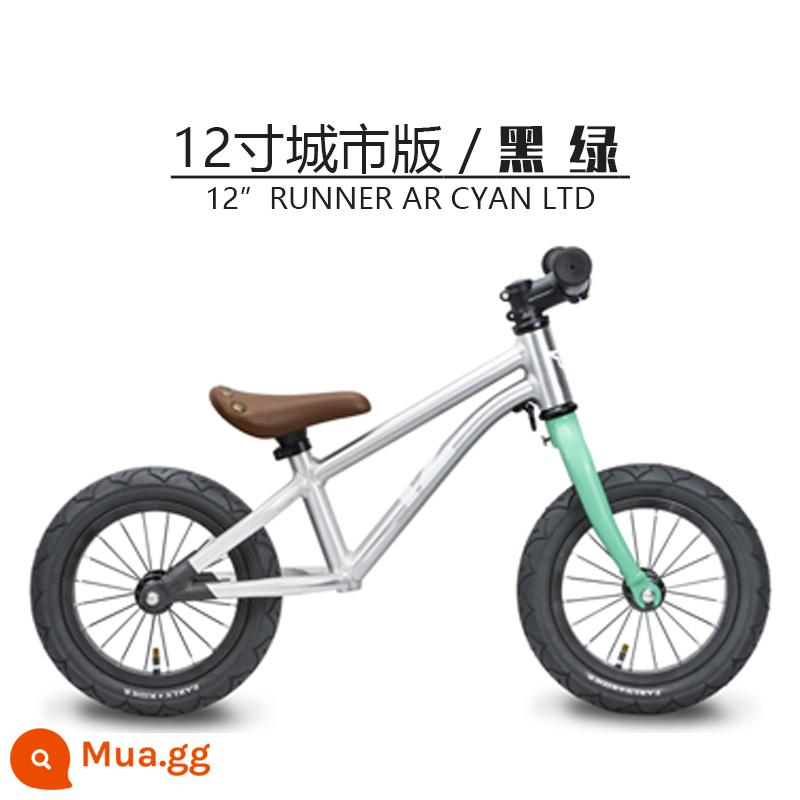 Người Anh Earlyrider xe cân bằng trẻ em không có bàn đạp 1.5-6 tuổi S tập đi xe đạp Scooter - R12 inch đen và xanh, cao 90-130cm