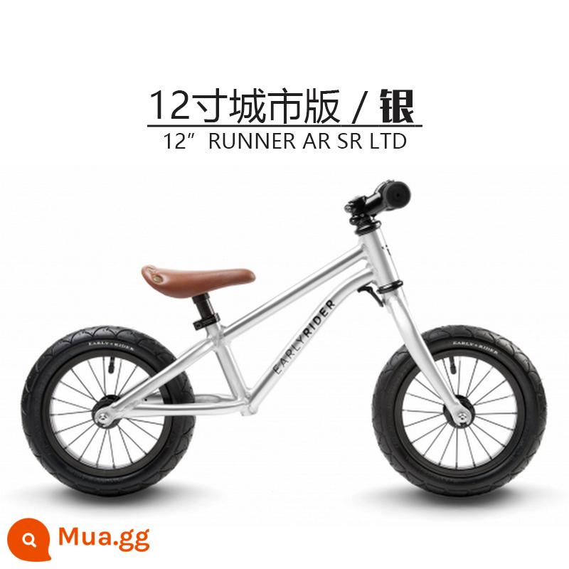 Người Anh Earlyrider xe cân bằng trẻ em không có bàn đạp 1.5-6 tuổi S tập đi xe đạp Scooter - R12 inch bạc/cao cổ điển 90-130cm