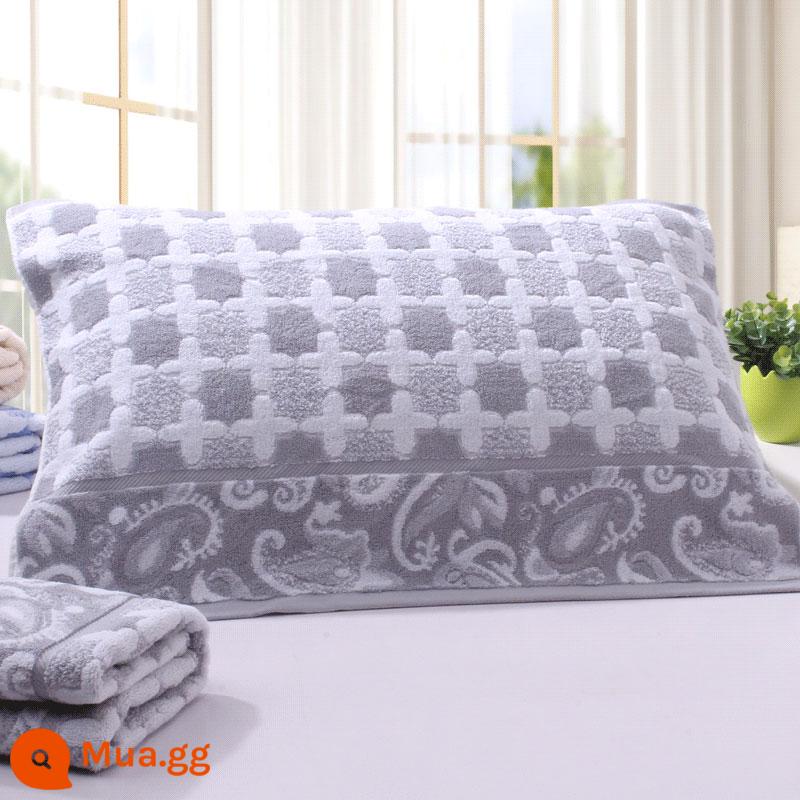 [Đặc Biệt Hàng Ngày] Khuyến Mãi Vỏ Gối Cotton Nguyên Chất Dày Và Cặp Lớn Mềm Mại Hoạt Hình Chính Hãng Không Phai Màu - Gói hai màu xám chéo