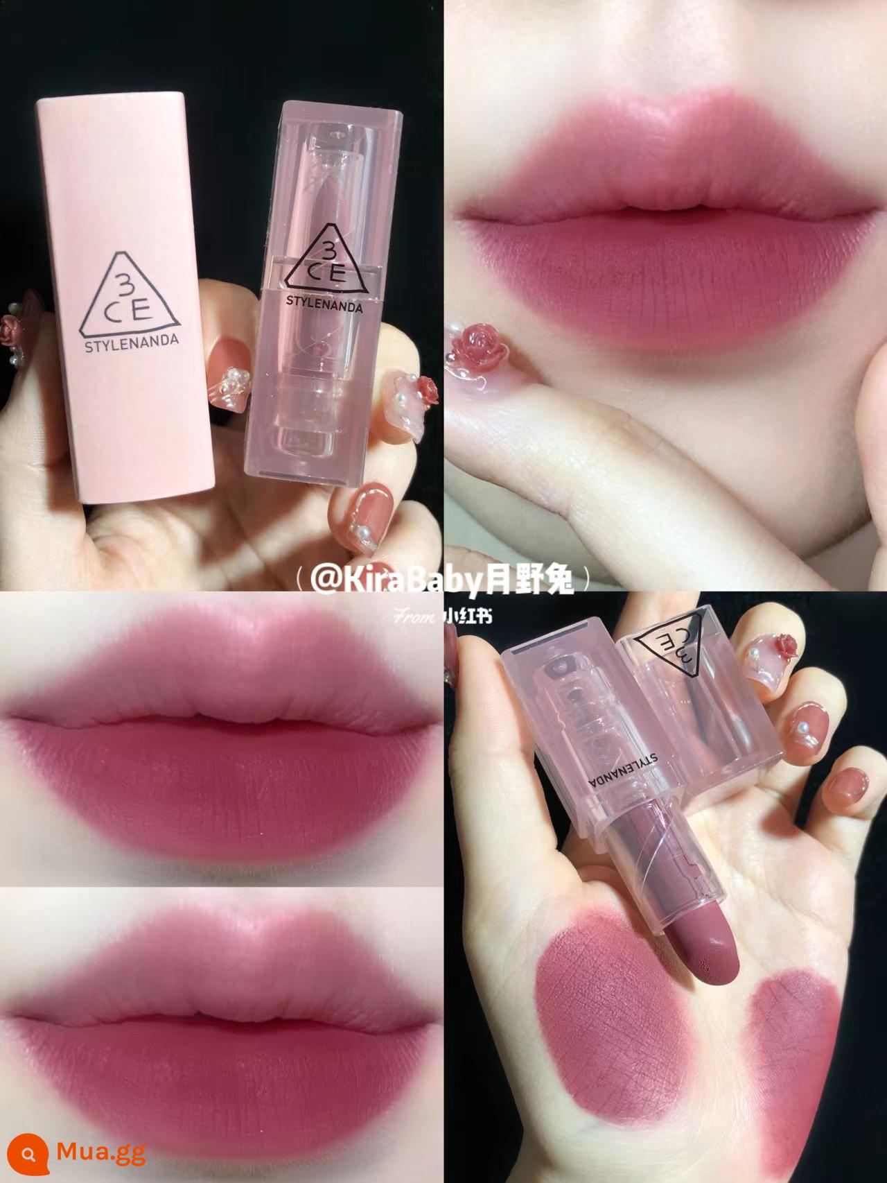 3CE son men đắng giờ cà phê đắng màu nước ánh sáng nhung mờ mờ mousse gương mây son môi mới - #chill move Taro Rose có hàng và giao hàng nhanh chóng!