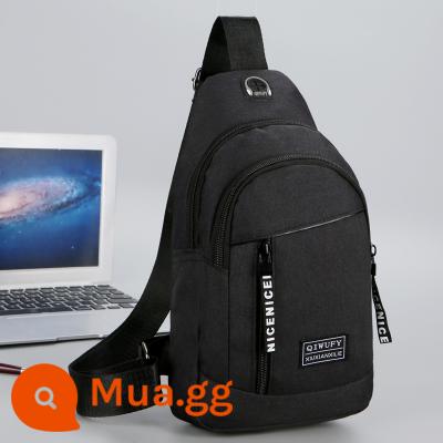 Túi đeo ngực Túi vải nylon thông thường cho nam Túi Messenger Túi nam mới Túi đeo vai Ba lô Túi đeo thắt lưng thể thao đa chức năng - 7505 đen