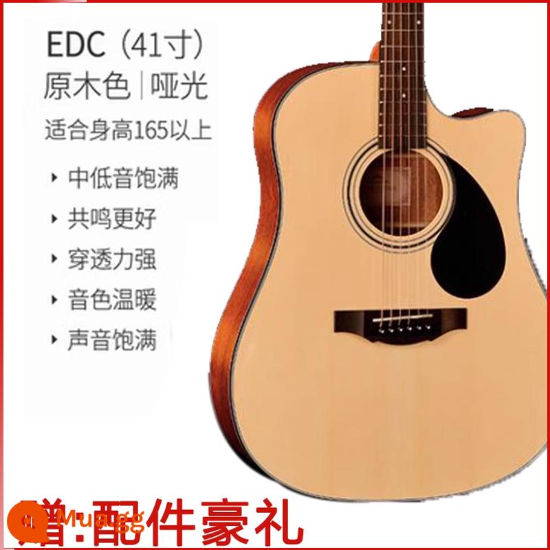 kepma nghiệp d1c dân gian đàn guitar a1c người mới bắt đầu bé trai đàn guitar acoustic chính hãng EDC nghiệp pháo ES36 - Phiên bản nâng cấp của EDC màu gỗ 41 inch + túi đựng đàn và các phụ kiện khác làm quà tặng sang trọng