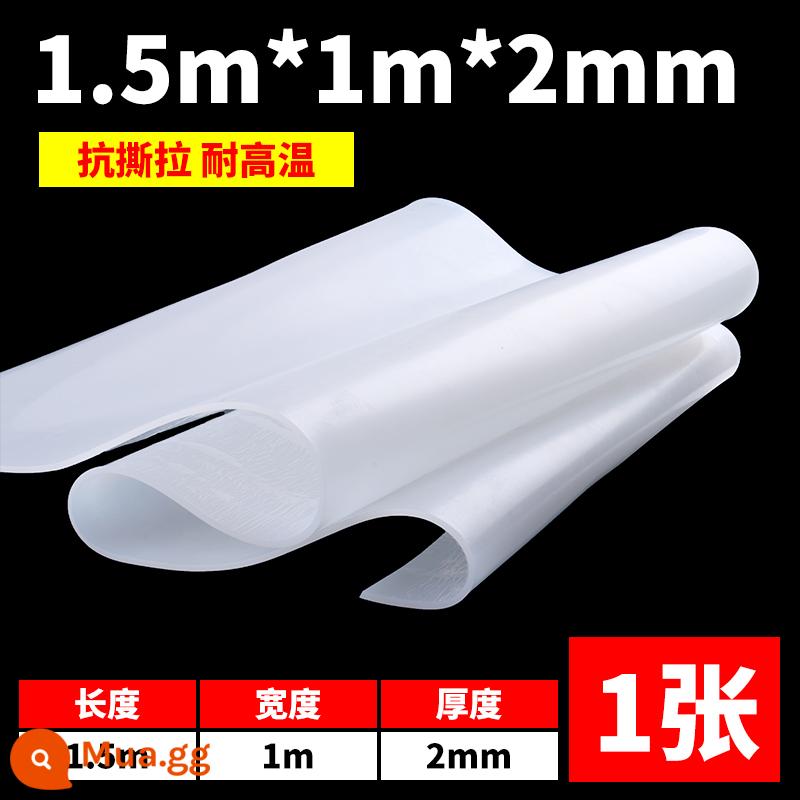 Tấm cao su silicon cao su chịu nhiệt cao su chống sốc đệm đệm đệm silicon gia công cao su silicon dày 3/5/10mm độ đàn hồi cao - 1,5m * 1m * 2 mm