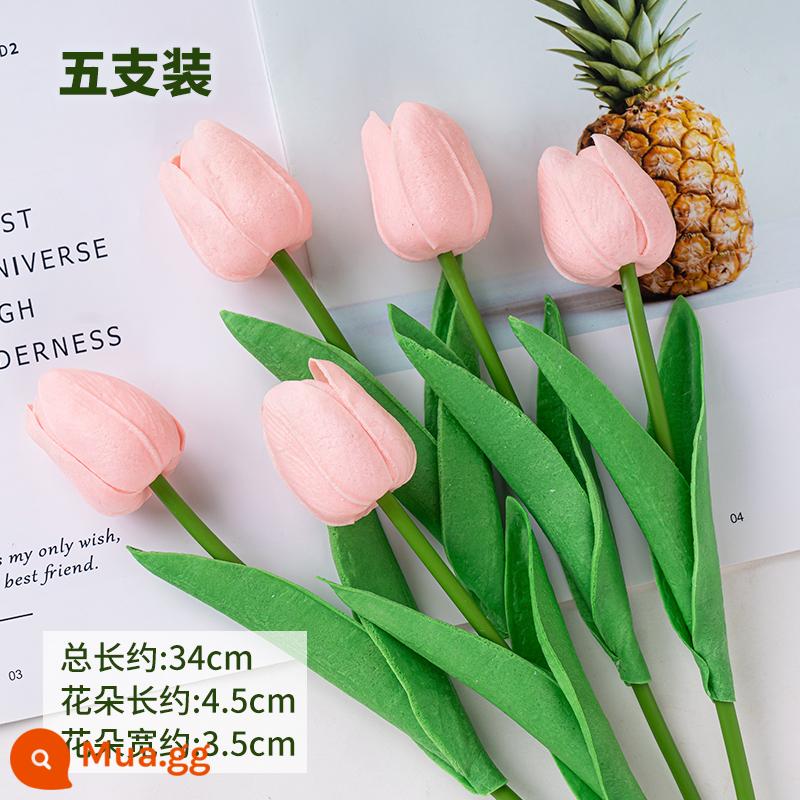 Lưới đỏ mô phỏng hoa tulip Trang trí bánh ngày lễ tình nhân chỉ có nữ thần sắc đẹp trang trí bánh cổ tích nhỏ - Bột đào hoa tulip mô phỏng kiểu pu 10 miếng