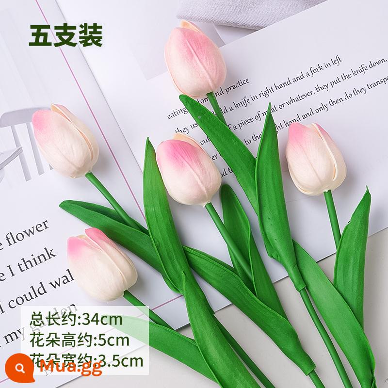 Lưới đỏ mô phỏng hoa tulip Trang trí bánh ngày lễ tình nhân chỉ có nữ thần sắc đẹp trang trí bánh cổ tích nhỏ - Mô phỏng hoa tulip nền trắng sữa màu đen đầu 10 gói