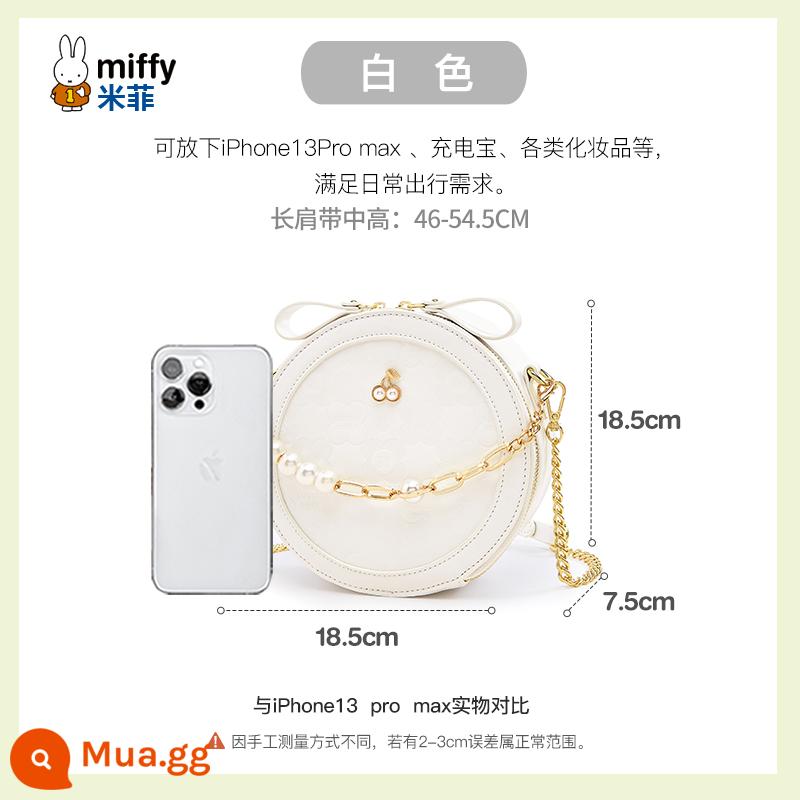 Túi Miffy 2022 Mới Thu Đông Túi Tròn Nhỏ Dây Đeo Một Vai Messenger Túi Bánh Tròn Cho Bạn Gái Quà Tặng Lễ Tình Nhân - Trắng